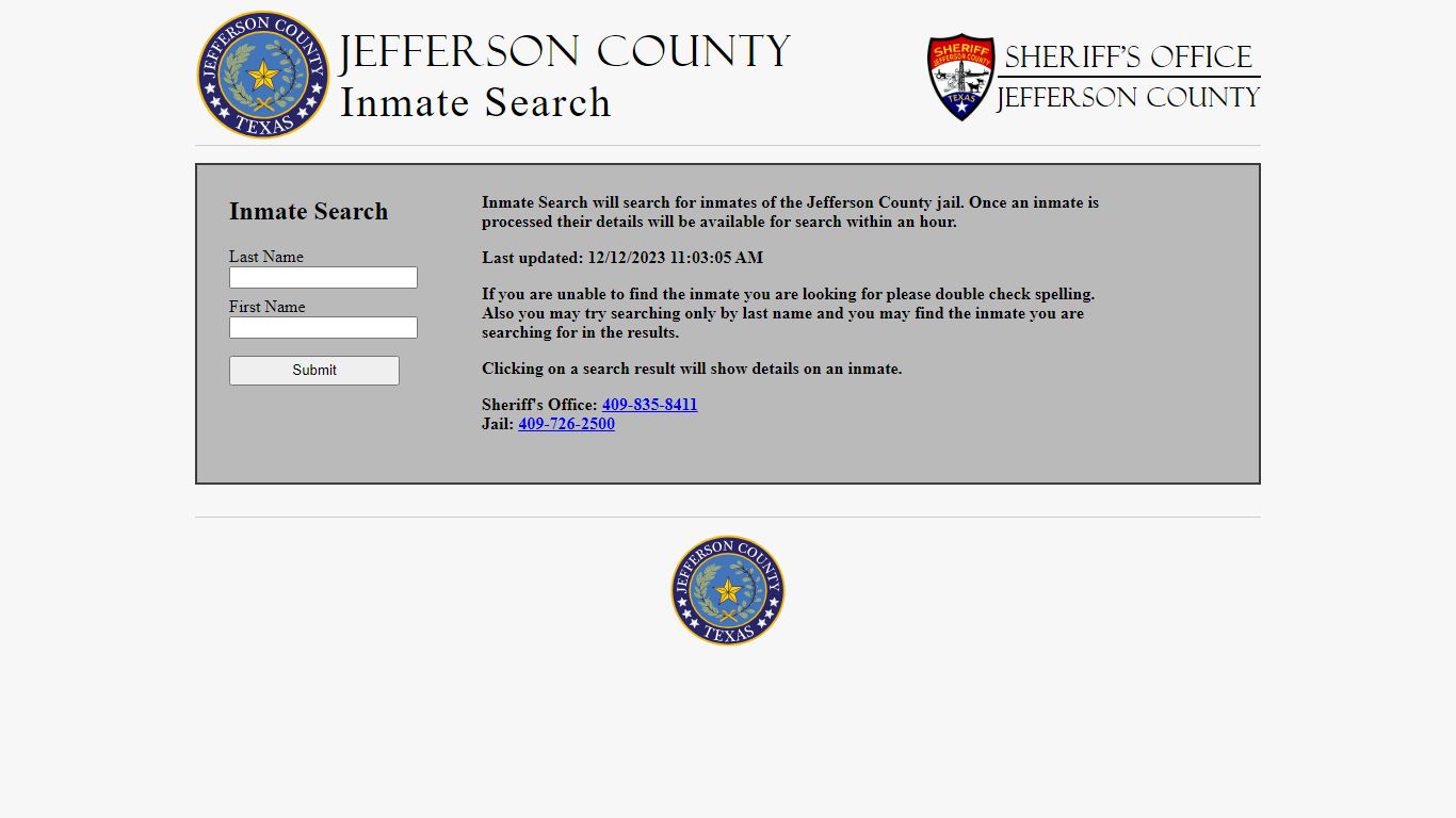 Jefferson County Inmate Search